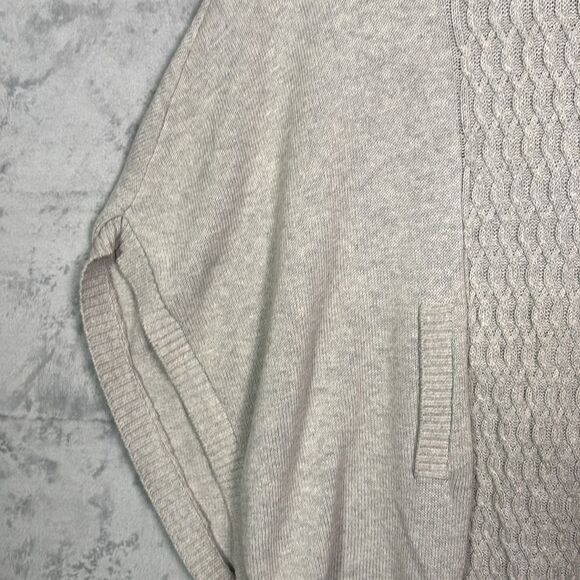 Cabi Gray Cowl Neck Shrug Medium Weight Cable Knit Sweater Size Small - Picture 6 of 11